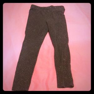 Cat & Jack grey and gold leggings - girls 3T